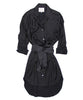 Shirt Tail Dress in Black Charmeuse, BELL by Alicia Bell