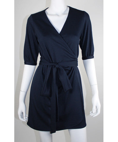 Wrap Dress in Navy Ponti, BELL by Alicia Bell