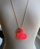 J' Heart NY Pink Necklace with Lips