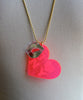 J' Heart NY Pink Necklace with Lips