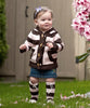 Knit Striped Hoodie, Pink