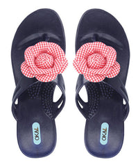 OKA b. Claudia Sandals with Gingham Flower