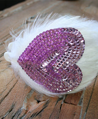 Pink Sequin Heart Headband