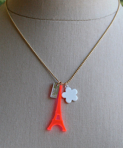 Pop Eiffel Tower Gold Filled Necklace