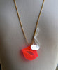 Pop Lips Necklace, Pink