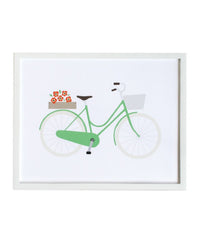 Green Bike Art Print by Pei Design