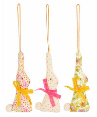 Maileg Assorted Fabric Decorative Bunnies, Set of Three