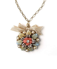 Elements by Jill Schwartz Flower and Ribbon Necklace