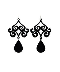 Dubai Earrings in Black, Large