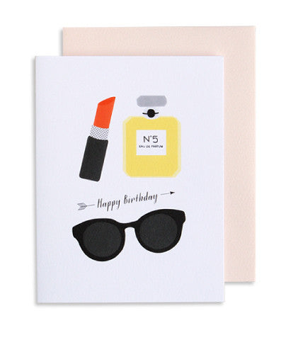 Fashionista Happy Birthday Card