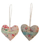 Maileg Fabric Assorted Romantic Heart Ornaments, Set of Four