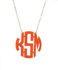 Acrylic Block Monogram Necklace