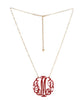 Acrylic Script Monogram Necklace