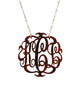 Acrylic Script Monogram Necklace